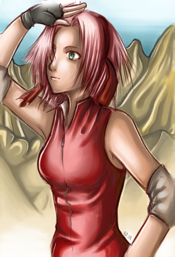 mallary: Sakura Haruno fanart 2