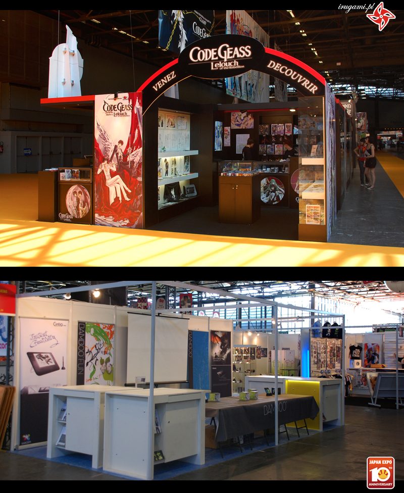 Japan Expo 2009 (Knp, Mesiaste): Stoiska - przed wpuszczeniem uczestników