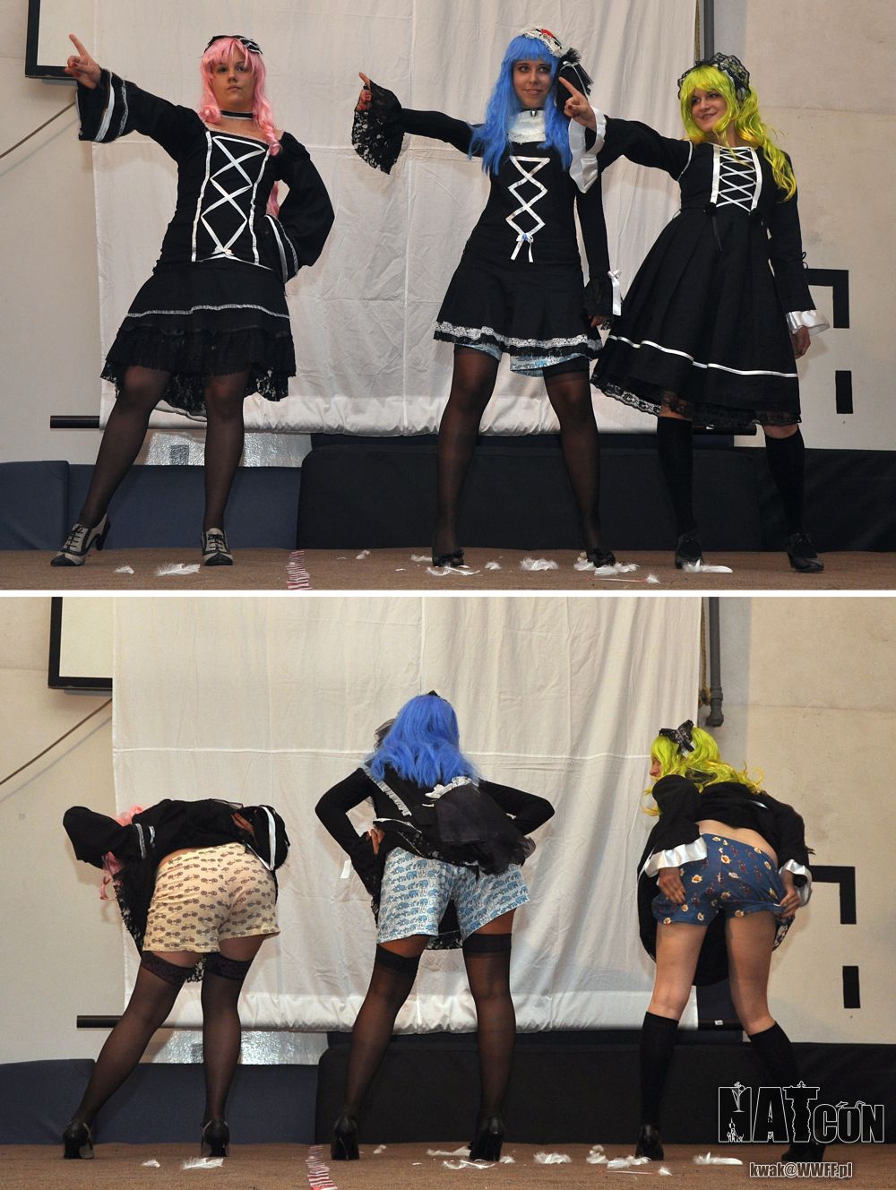 NATcon — cosplay (Kwak): Mikoto Yukata, Toru Kouno i Juuiro Shihoudani, Princess Princess