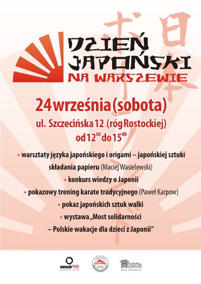 Plakat dnia japońskiego na Warszewie